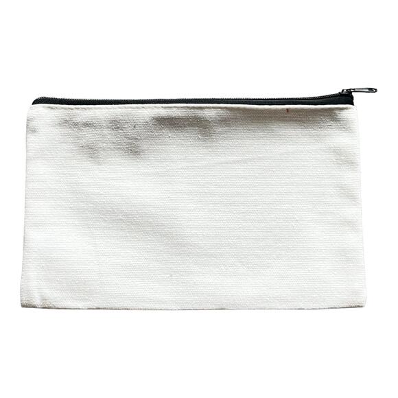 NEW Matt Rife ZIPPER POUCH Cosmetic Bag White Black MR Comedy Club Canvas 8.25" - Picture 2 of 3